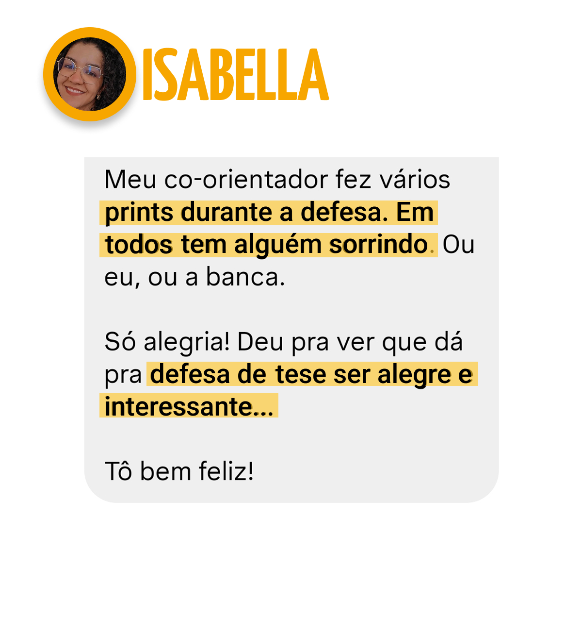 Depoimento Isabella