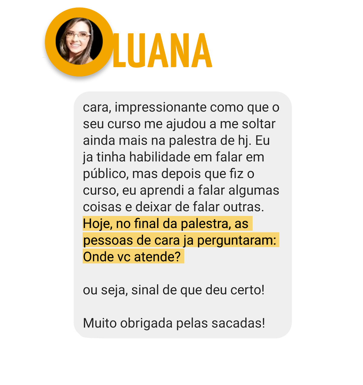 Depoimento Luana