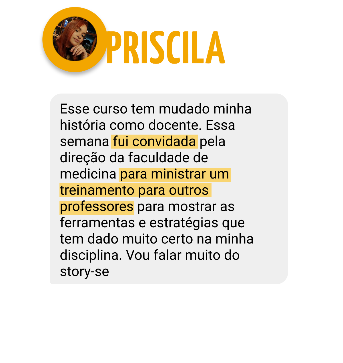 Depoimento Priscila